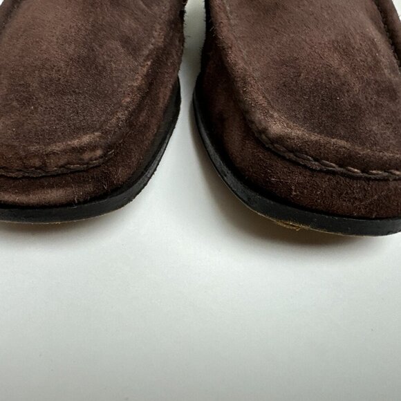 Authentic Prada Milano Chocolate Brown Suede Shoes Size 12